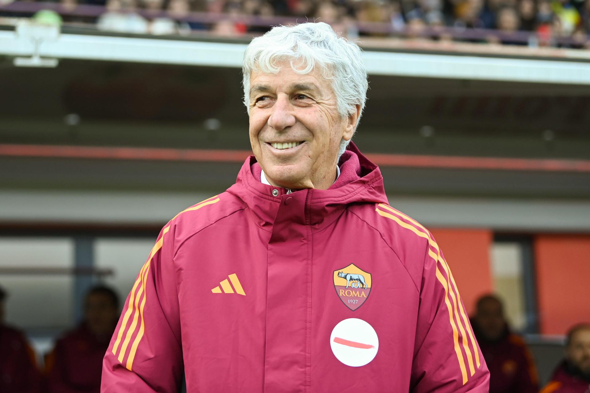 El italiano Gian Piero Gasperini, entrenador del Roma, en un momento del partido del domingo contra el Cremonese. EFE/EPA/Gianluca Ricci