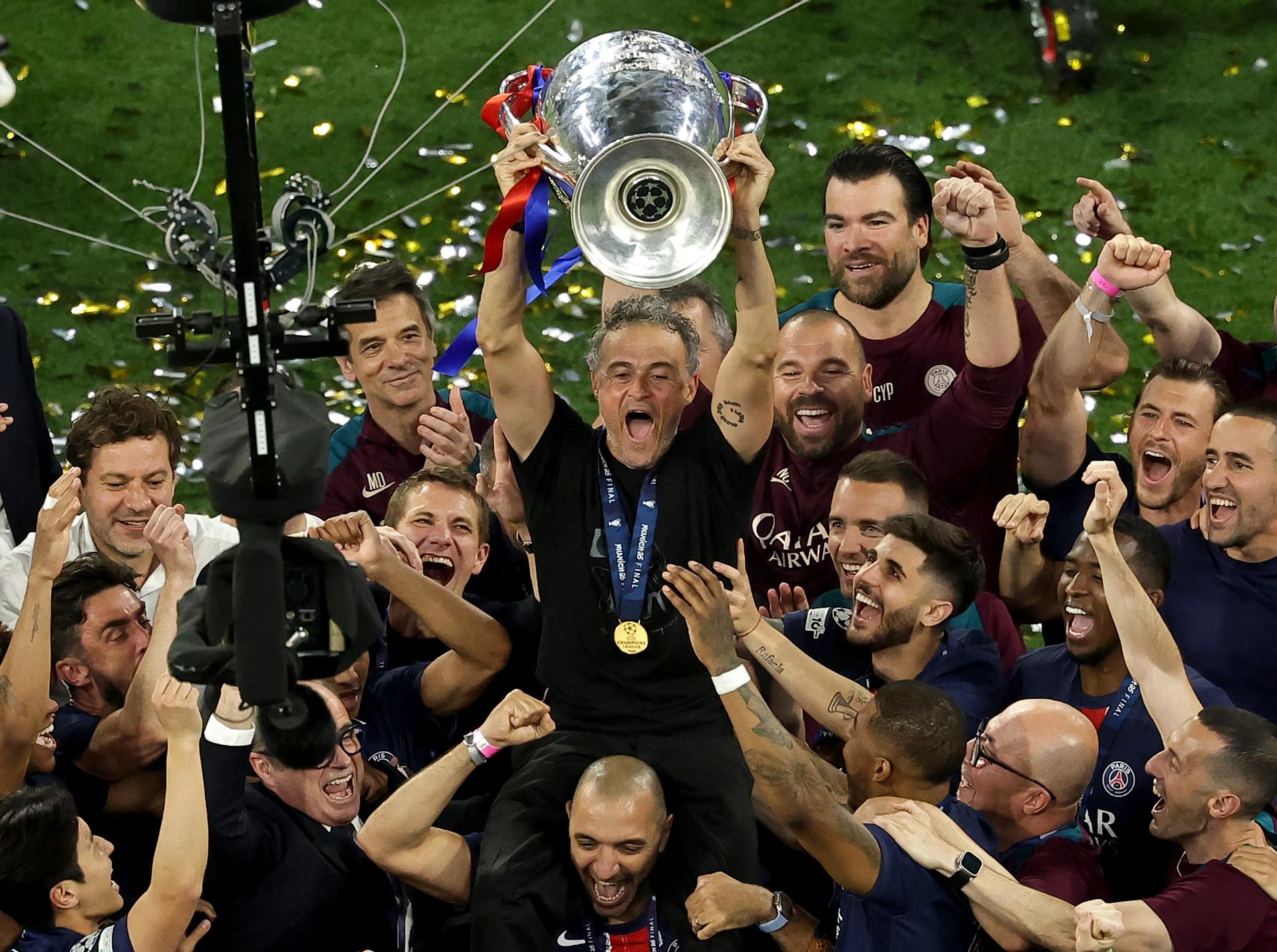 El español Luis Enrique Martínez, técnico del París Saint Germain. EFE/EPA/FRIEDEMANN VOGEL/Archivo