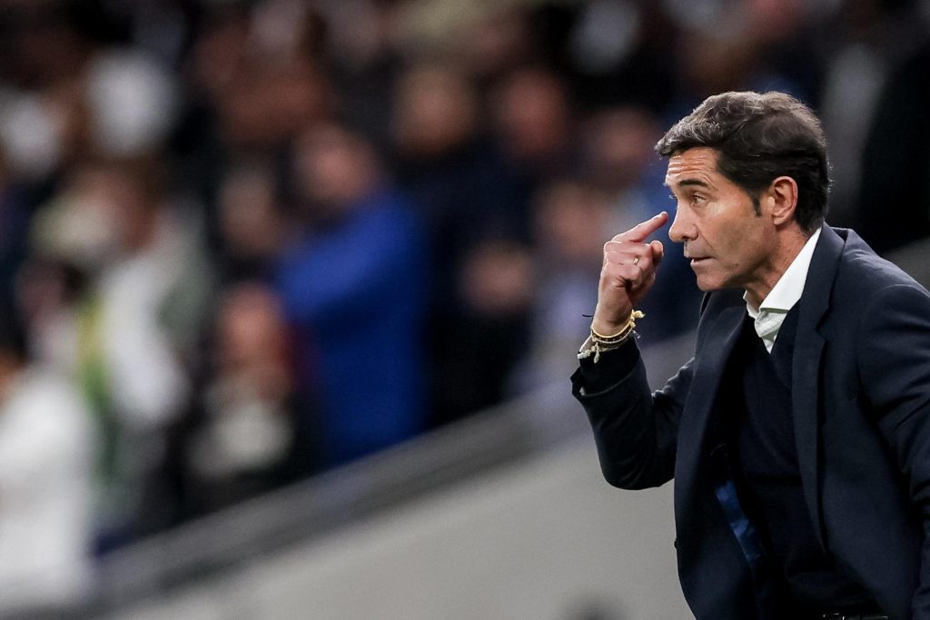El entrenador del Villarreal, Marcelino García Toral, durante un partido de la Liga de Campeones disputado contra el Tottenham Hotspur el pasado 16 de septiembre. EFE/ ANDY RAIN
