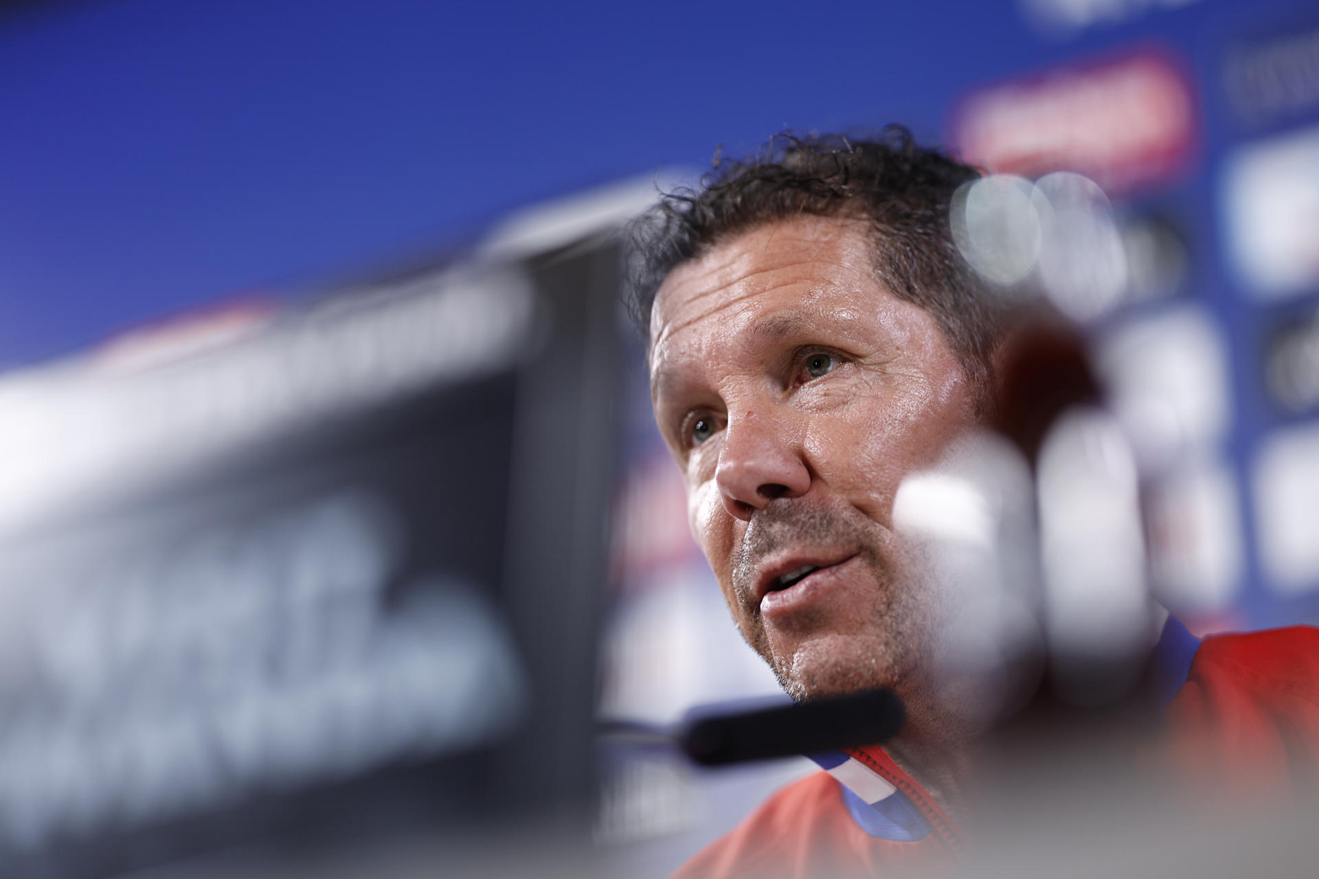 Simeone, en la rueda de prensa. EFE/ Rodrigo Jiménez