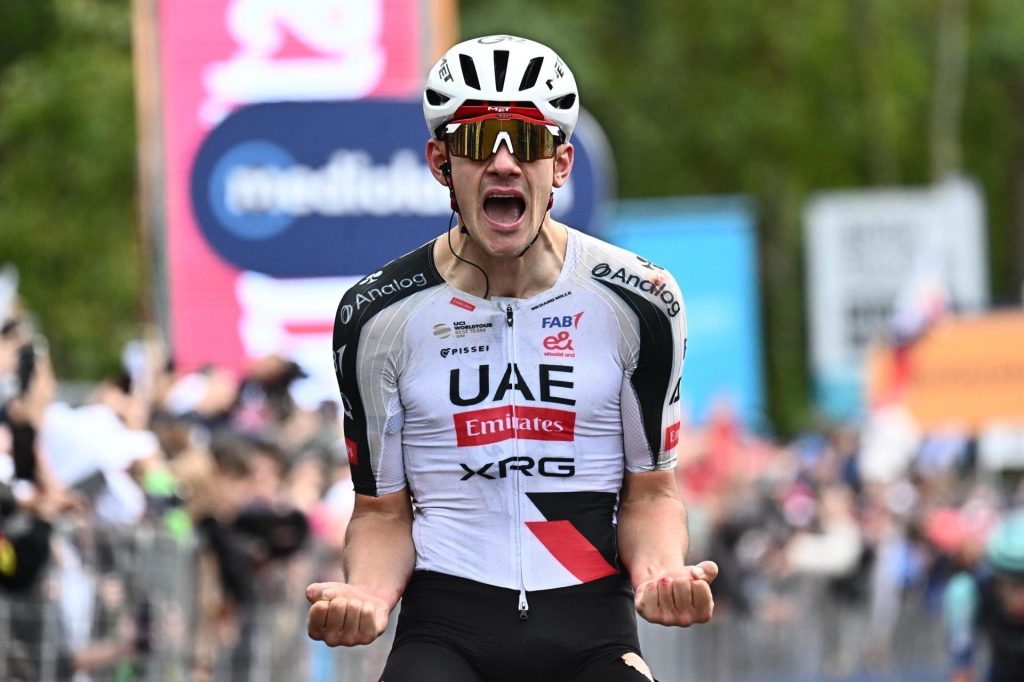 El español Igor Arrieta (UAE), vencedor de la quinta etapa del Giro de Italia disputada entre Praia a Mare y Potenza EFE/EPA/LUCA ZENNARO
