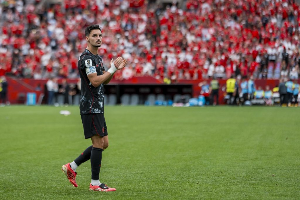 El centrocampista de Canadá Stephen Eustaquio celebra la clasificación a octavos de final del Mundial 2026 tras anotar el gol del triunfo por 1-0 ante Sudáfrica. EFE/EPA/BOB FRID
