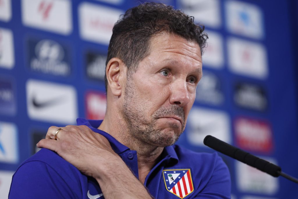 Simeone, durante la rueda de prensa. EFE/Mariscal
